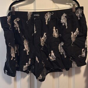 Joyspun Black Tiger Print Pajama Shorts